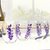 lavender flower wine glasses hand painted stemless wine glasses 