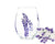 Lavender Flower Stemless Wine Glass -  One 15 oz 