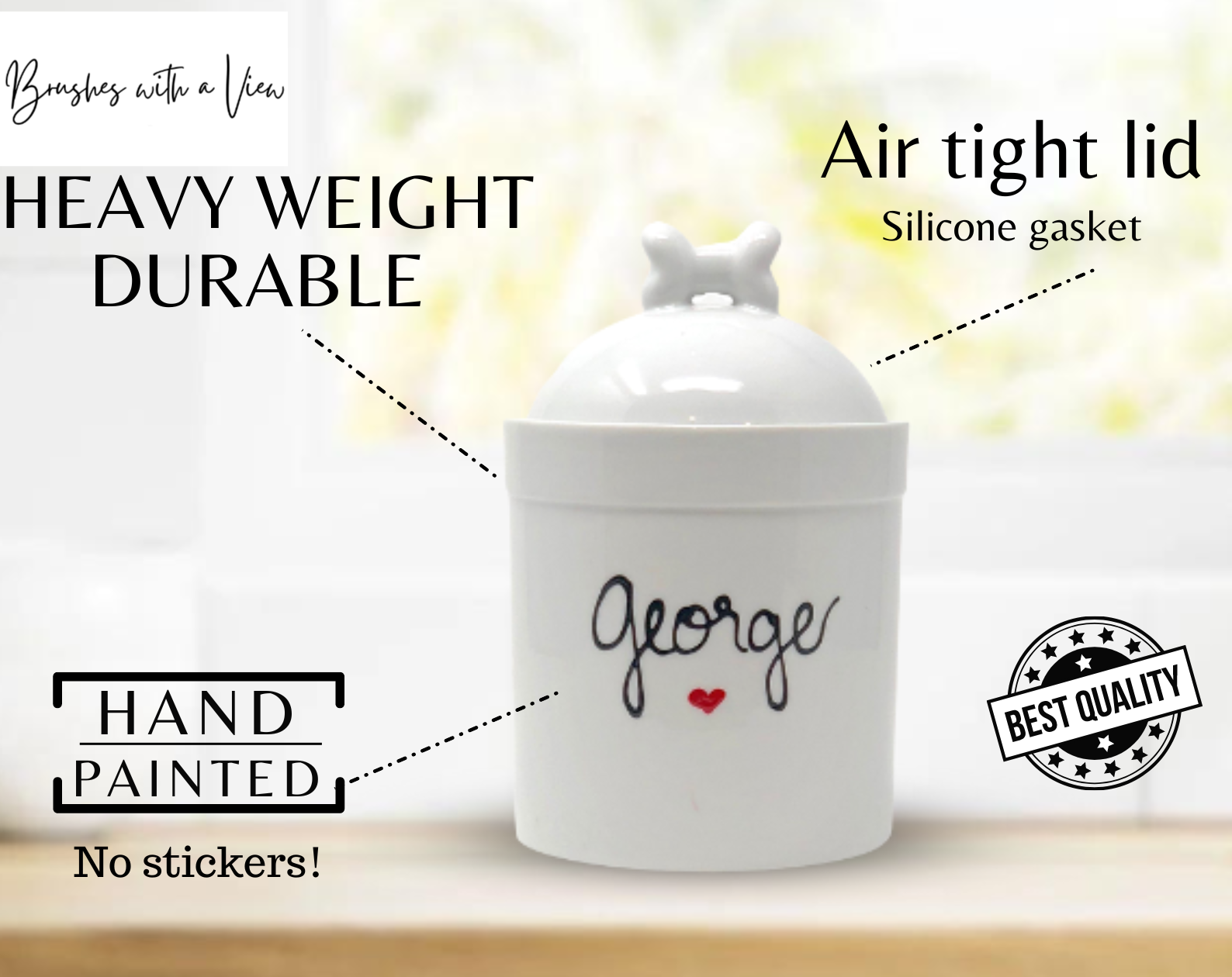 Personalized Large Dog Treat Jar