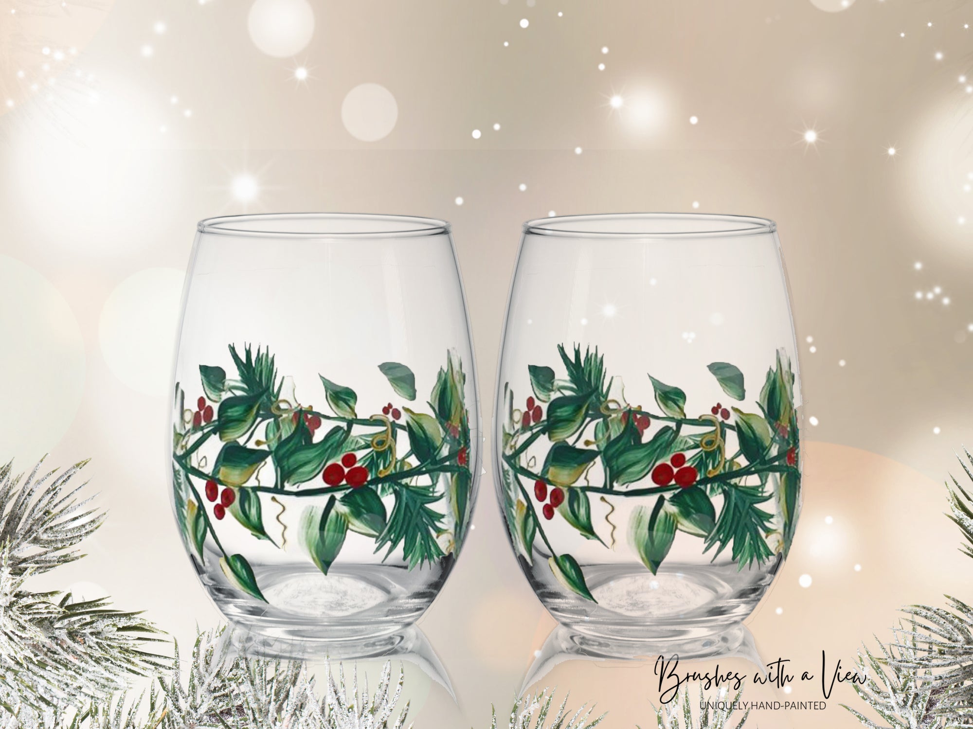 It's a Wonderful Lifetime Stemless Wine Glasses - Set of 2