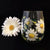 White Daisy Stemless Wine Glass  - Brushes with a View 
