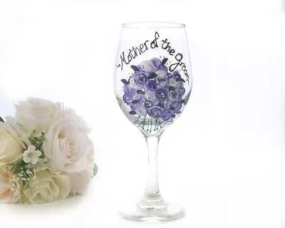 Personalized Mother of the Bride or Groom Wine Glass