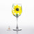 Hand Painted Sunflower Stemmed Wine Glass 12 ounce 