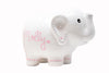 Personalized White Elephant Piggy Bank personalized with name