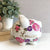 Piggy Bank, Hand Painted ,Personalized Pink and Purple Flower
